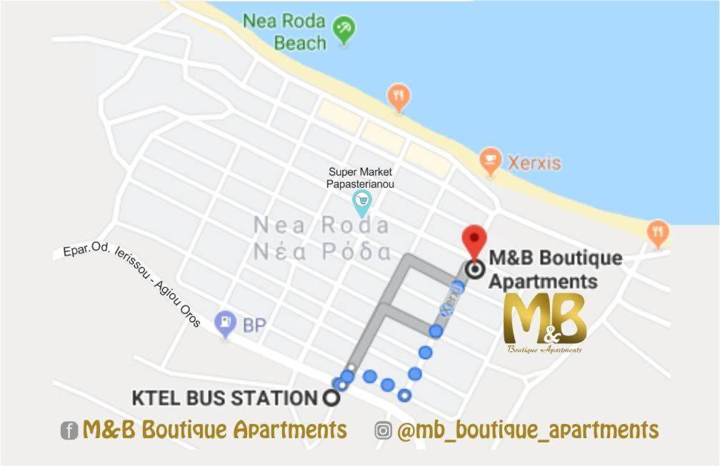 M&B Boutique Apartments Nea Roda Esterno foto